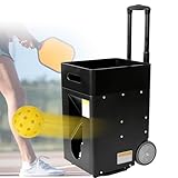 Machine de Pickleball | Vitesse 60 km/h | Oscillation réglable | Auto rotation | APP & télécommande | Capacité 50 balles | Pratique continue