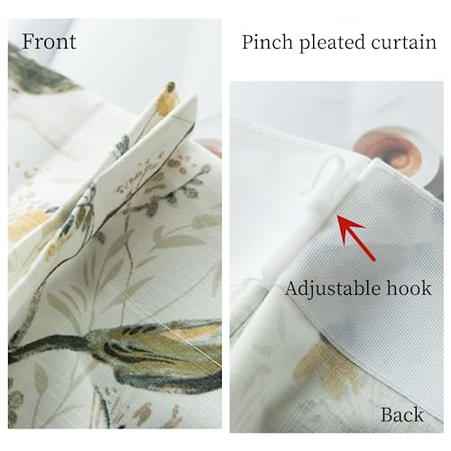 Drapés bohèmes en coton de lin de qualité supérieure oiseau blanc