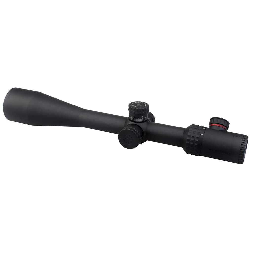 Vector Optics Sentinel 8-32x50 Second Focal Plane (SFP) Riflescope with Red & Green Illuminated Reticle, 30mm Tube, 1/8 MOA per Click Adjustment, Turret Lock System, Free Mount Rings