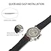 Jeereal Quick Release | Leather Watch Bands | Leather Watch Straps for Men Women- 18mm 20mm 22mm 24mm (22mm, Pure Black)