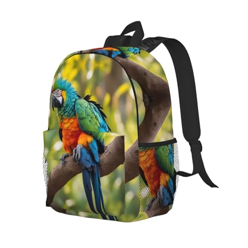 Sac à dos compartiment ordinateur portable au motif plumes colorées