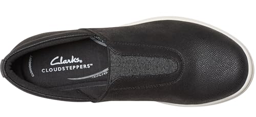 Clarks Clarks Women's BreezeSky Ria CloudSteppers Loafer, Black/White Textile, 9