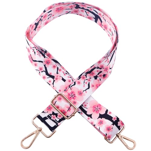 Image of Crossbody Purse Strap for Women Men Girls Boys Mother Girlfriend Gift, Replacement Bag Belt Strap for Purse Handbag Guitar Camera, Adjustable Canvas Wide Shoulder Strap with Golden Hooks