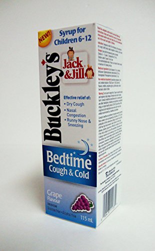BUCKLEY'S Jack & Jill Children's 'BEDTIME COUGH & COLD' Syrup 115 ml (3.88 fl oz) Grape Flavour