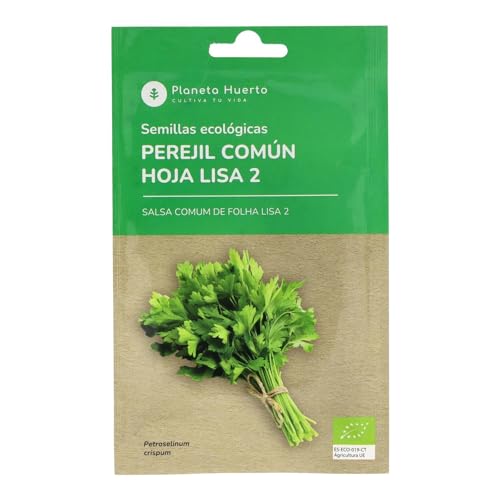 Planeta HUERTO | Semillas Ecológicas de Perejil Común Hoja Ancha – Planta Aromática con Hojas Grandes y Sabor Intenso