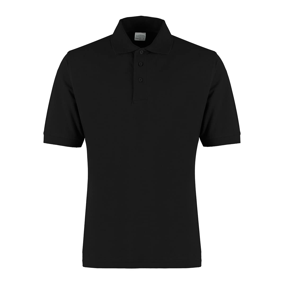Kustom Kit Men's Superwash Cotton Klassic Polo Shirt, Black, LGE