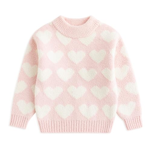 Image of Curipeer Girls Pullover Sweaters, Lace-up Long Sleeve Crewneck | Soft Warm Classic Cable Knit, Winter Fall Spring Daily Wear, Little Kids Tween Girl