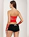 LemonGirl Women Fishnet Lingerie Babydoll Chemise Mesh Long Sleeve Tube Tops US2-16 Red