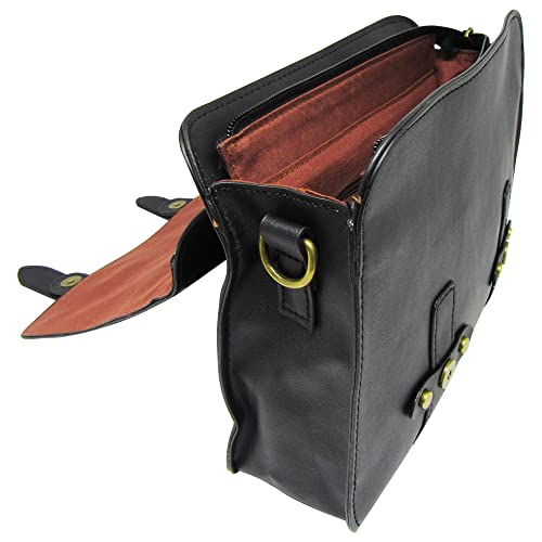 Bolsa Baú Tiracolo Hogwarts Metálico Preto - Harry Potter Original