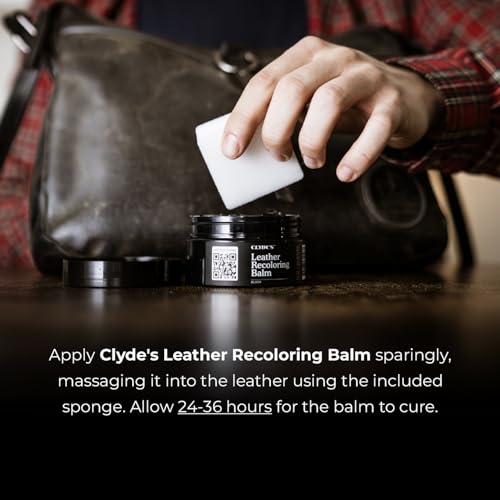 Clyde's™ Recoloring Balm | Non-Toxic Material Dye & Restorer for Furniture, Car Seats, & More | 23 Colors (Black, 50ML)