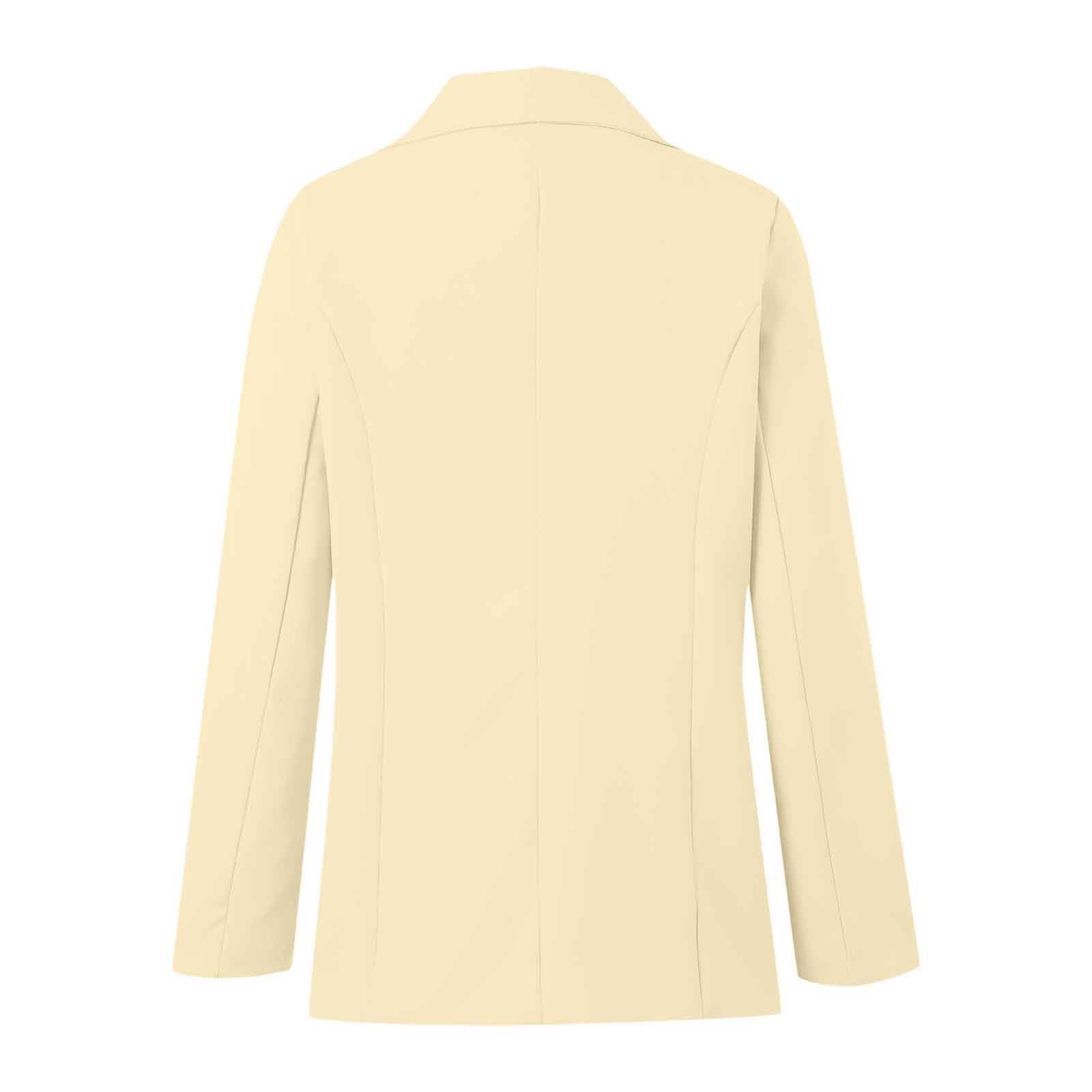 Generisch Blazer élégant pour femme - Veste de costume - Un cardigan tendance, décontracté et polyvalent avec manches longues - Couleur unie pour femme