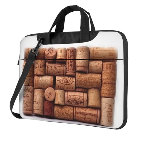 Sac à bandoulière pour ordinateur portable avec imprimé liège vin