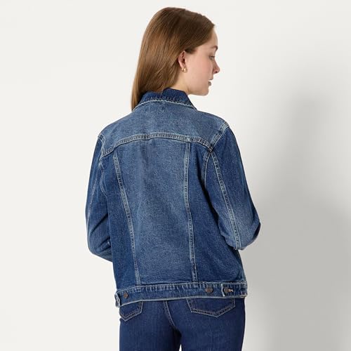 Image of Amazon Essentials Women's Regular-Fit Denim Trucker Jacket