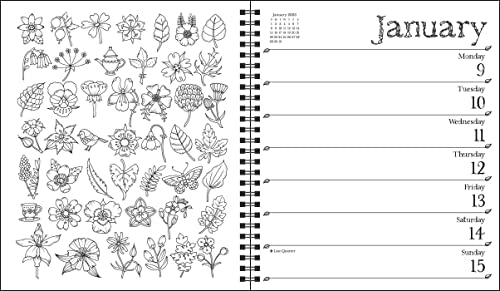 Johanna Basford 12-Month 2023 Coloring Weekly Planner Calendar: A Special Collection of Whimsical Il