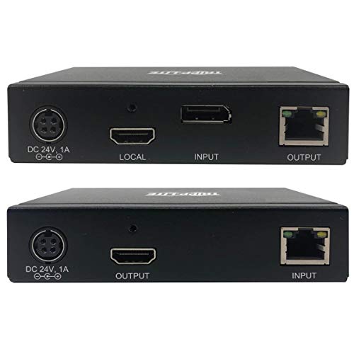 Image of Tripp Lite DisplayPort to HDMI Over Cat6 Extender Kit w KVM Support 4K@60Hz (B127A-1A1-BDBH)