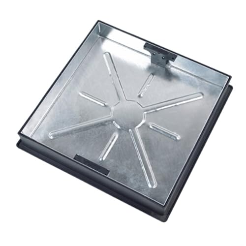 EcoGrid Clark Drain CD 450SR Recessed Manhole Cover 450 x 450 x 80 mm Square-To-Round Block Pavior Ideal For Driveways, Patios, Pavements Etc