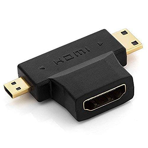 BUYFLUX 3 in 1 T Shape HDMI Female to Mini & Micro HDMI Male 90 Degree Multi Adapter Converter-Hdmi Female to Mini & Micro (B09WDTMF9D) Amazon Price History, Amazon Price Tracker