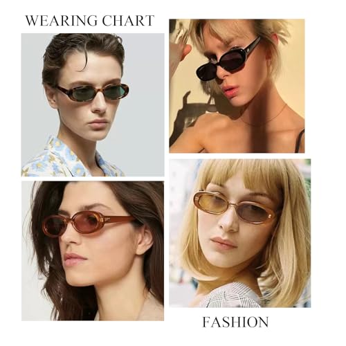 Women Retro Oval Sunglasses Men Retro Fashion Sunglasses Cat Eye Sunglasses Narrow Eyeglasses UV Protection for Outdoor Wear3