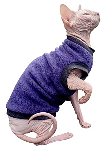 Kotomoda Cat's Pullover Violet fleece for Sphynx and naked cats (Large) - Image 4