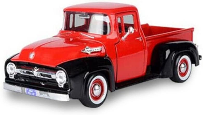 1956 Ford F-100 Pick Up, rojonegro 73235ACRBK - Escala 124 Modelo de coche de juguete fundido a presión
