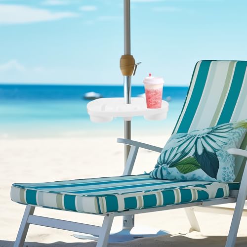 Support de parasol robuste blanc haut de gamme avec tablette intégrée 37cm