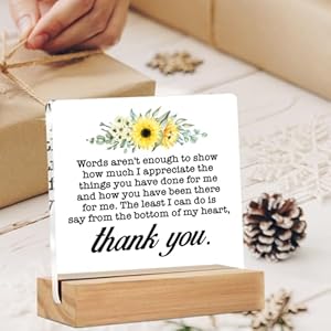 Thank You Gifts for Women Her - Appreciation Gift for Teacher Boss Lady Colleague Work Bestie Nurse - Gratitude Gifts for Women - Thank You Clear Desk Sign Decor Home Office Desk Decor (4 x 4 Inches) Thank You Gifts for Women Her Appreciation Gift for Teacher Boss Lady Colleague Work Bestie Nurse Gratitude Gifts for Women Thank You Clear Desk Sign Decor Home Office Desk Decor 4 x 4 Inches
