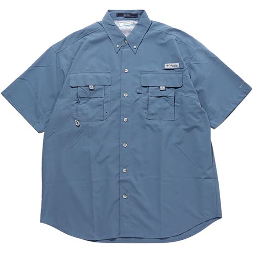 メンズ バハマIIショートスリーブシャツ Bahama II S/S Shirt ブルーストーン FM7047 446 XL