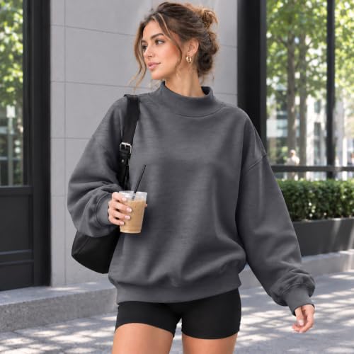 yakyamgi Oversized Mock Neck Sweatshirt Women Winter Fall Casual Outfits - image 4