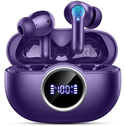 Image of Rinsmola Bluetooth Wireless Headphones Hi-Fi Stereo Ear Buds, USB-C in-Ear Earphone, IP-X7 Waterproof for Laptop Pad Android iOS