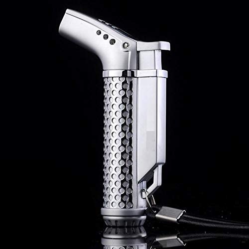 Encendedor Jet Flame Katzone Plateado con Llavero