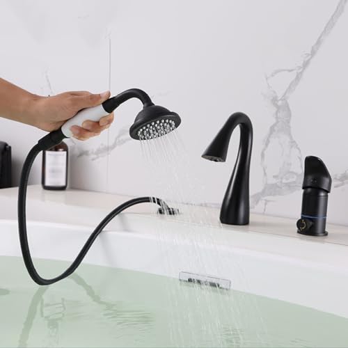 Mélangeur de bain 3 trous LWX noir pour créer une salle de bain spa