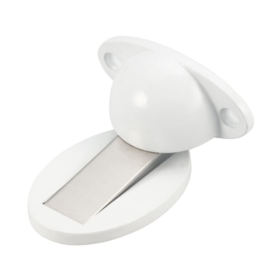 3pcs Magnetic Door Stopper Metal Stop Catch Holder with Hardware Screws White