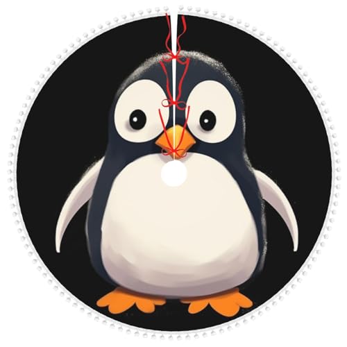 Jupe de sapin de Noël pingouin pour émerveiller les enfants devant les cadeaux