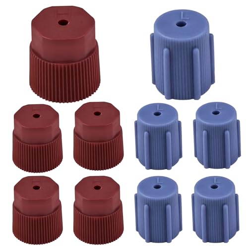 10 Pcs Conditioning Valve Covers, A/C Cap 13mm Low Side and 16mm High Side Air Conditioning Service AC System Port Caps, Suitable for Most Cars