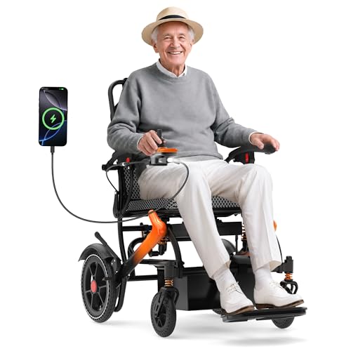 BIQISSI Electric Wheelchair for Adults, 36LBS Lightweight Electric Wheelchairs, 500W Brushless Motor...