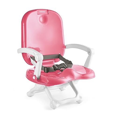 Cadeira de Alimentação Refeição Bebe Portátil, Compacta, Elevatória e Smart Até 15Kg Multmaxx (Rosa)
