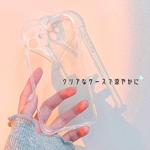 saymi's ぷっくり ハート おしゃれ 韓国 iPhone7/8/SE2/SE3 ケース 推し活 クリア 衝撃吸収 レンズ保護 透明 可愛い 個性的 (iPhone7/8/SE2/SE3)