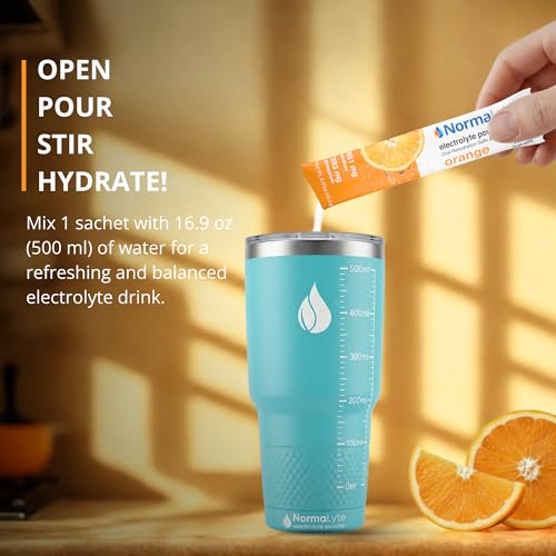 Image of NormaLyte Orange Electrolyte Powder Packets, Hydration Stick, 6 Count
