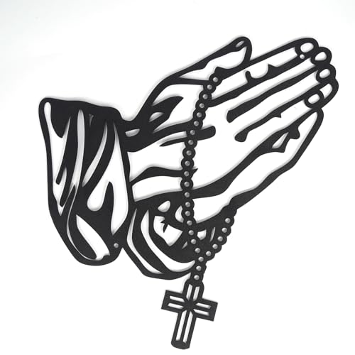 Prayer-Hand-Decoration-Black-Metal-Wall-Decoration-Christian-Wall-Decoration-Cross-Wall-Decoration-Religious-Faith-Home-Decoration-Religious-Gifts