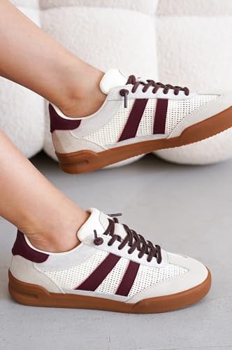 Image of Genuine Leather Slip On Sneakers for Women with Leather Memory Foam Insole | Memory Foam Insole Lightweight Shoes for Women - Womens Fashion Sneakers - Comfortable Women Footwear Everyday Essentials