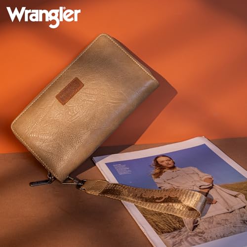 Wrangler Womens Wallet Wristlet Long Purse Designer Clutch Large Capacity Credit Card Holder for Women Men - image 5
