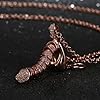 Pendentif érectile drôle - Collier de modélisation d'organe masculin en argent S925, bijoux drôles créatifs pour hommes femmes (Or rose) #5