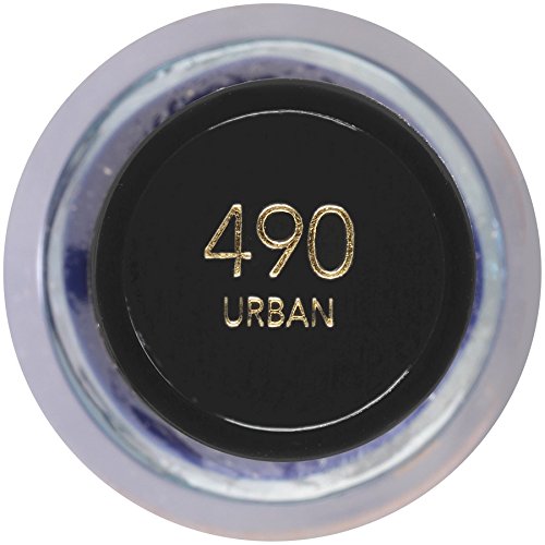 Top of Revlon Nail Enamel bottle showing '490 Urban'