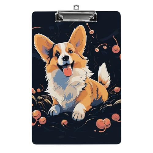 Porte-bloc de bureau A4 Corgi avec pince métallique matériel organisation lettre