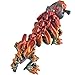 Articulated Skeleton Saber Tooth Tiger Figurine – Flexible Dinosaur Fossil Fidget Decor in Rainbow Multicolor – 3D Printed in Canada