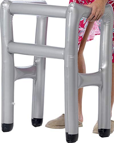 Smiffys Unisex Opblaasbare rollator, One Size, Zilver 26461 - Image 4
