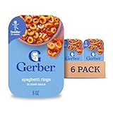 Gerber Graduates Lil' Meals, Spaghetti Rings in Meat Sauce, 6 Ounce (Pack of 6) (packaging may vary)