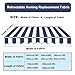 6.5ft 8ft 10ft 12ft 13ft 16ft Patio Window Retractable Patio Awning Replacement Fabric, Replacement Canvas for Retractable Awning, Sunshade Shelter Canvas(Blue and White,6.5x5ft)