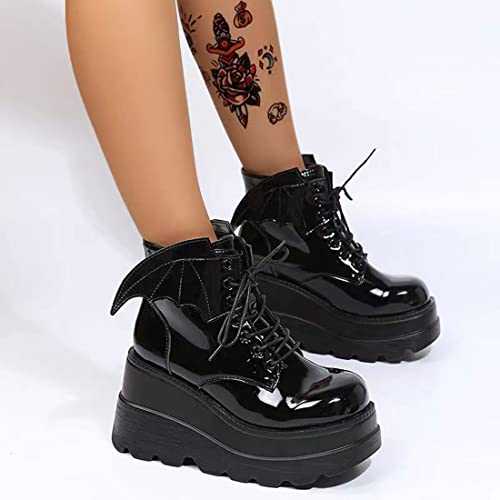 Image of Ulalaza Women Mary Jane Dress Pumps Lolita Shoes Cute Platform Gothic Double Ankle Strap Round Toe Chunky Heel Uniform Pumps Shoes Perfect for School Party Business Work Dance Date Night Club