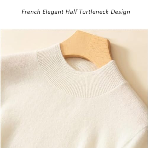 Cashmere Sweaters for Women, Cashmere Long Sleeve Crew Neck Soft Warm Pullover Knit Jumpers4